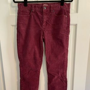 J.Crew cropped corduroy pants size 28